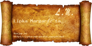 Lipka Margaréta névjegykártya